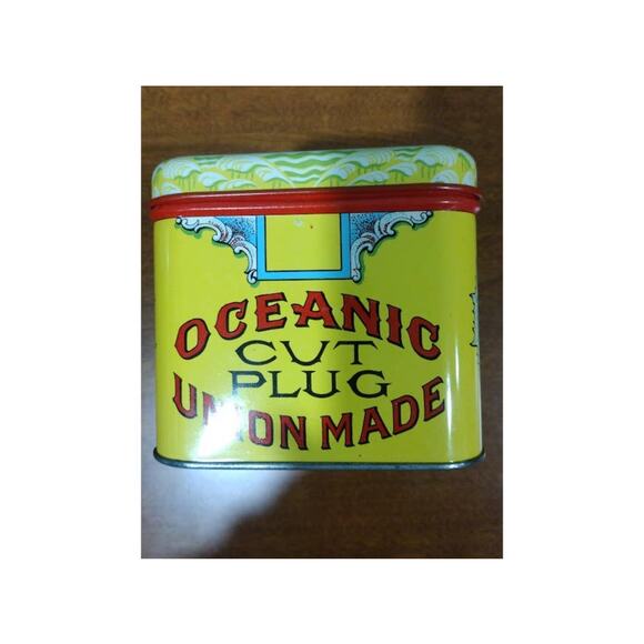 Vintage Oceanic Cut Plug Tin with Lid from the 1970s, Great Condition - Picture 5 of 7